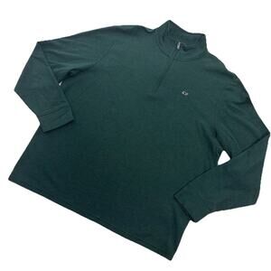 Vineyard Vines Mens Performance Fleece Pullover 2XL Green 1/4 Zip Outdoors